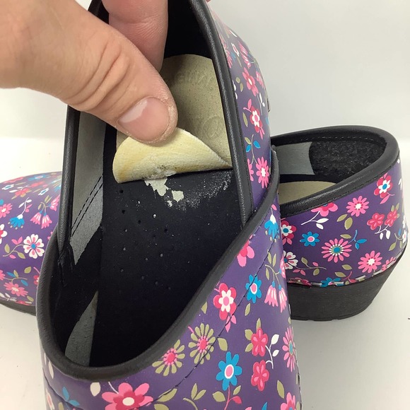 Cape Clogs Olena Floral and Black Orthopedic Slip Resistant Clog Size 40 US 9 - Picture 5 of 9